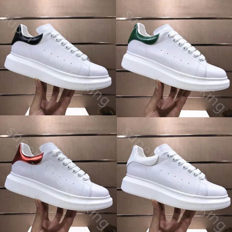 Topp upphöjda skor designer män kvinnor plattform avslappnad snörning läder sneakers vit svart lyx sammet mocka casual skor chaussures de espadrilles 35-46