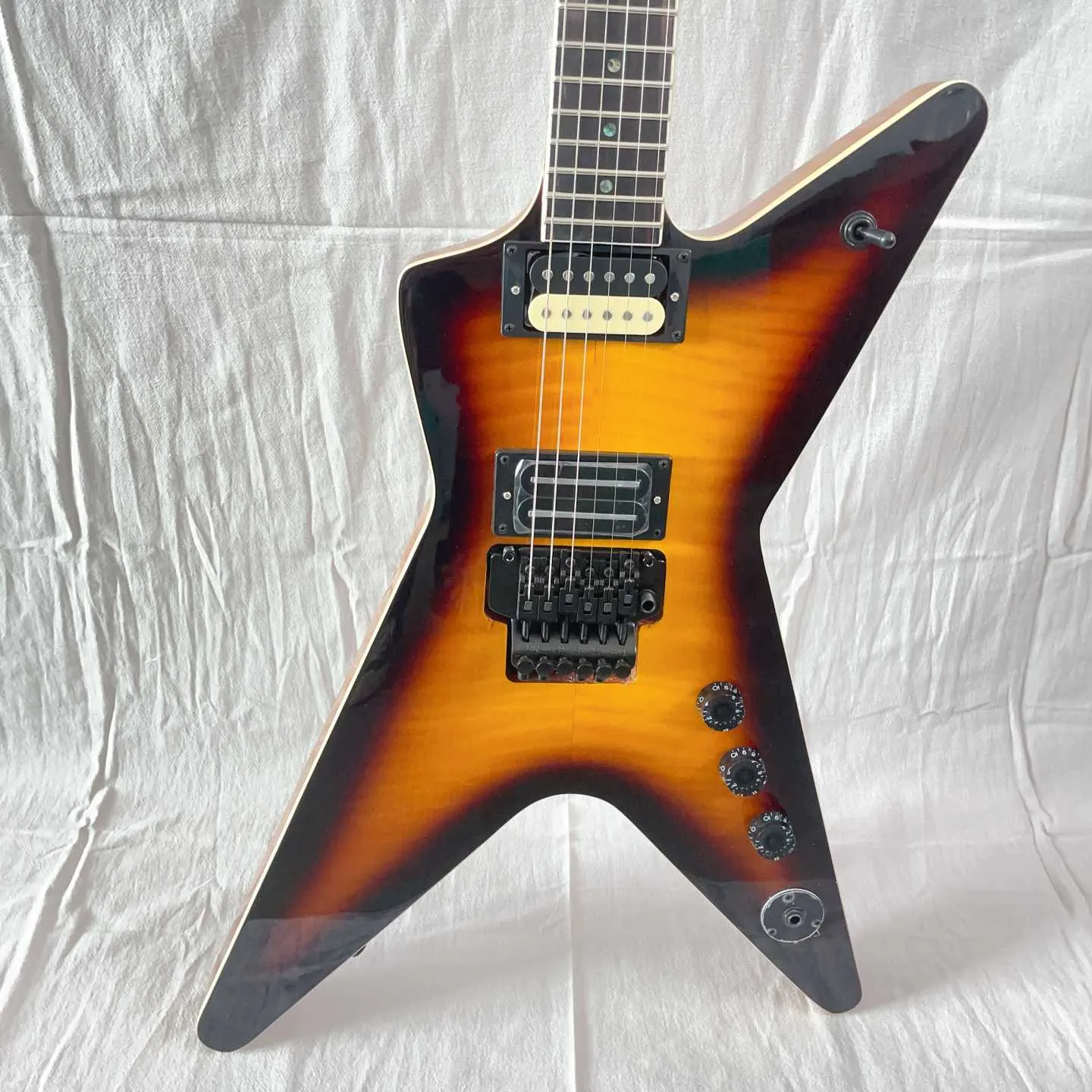 Custom Dimebag Darrel The Dean ML Type Shaped Electric Guitar Sunset Color Veneer