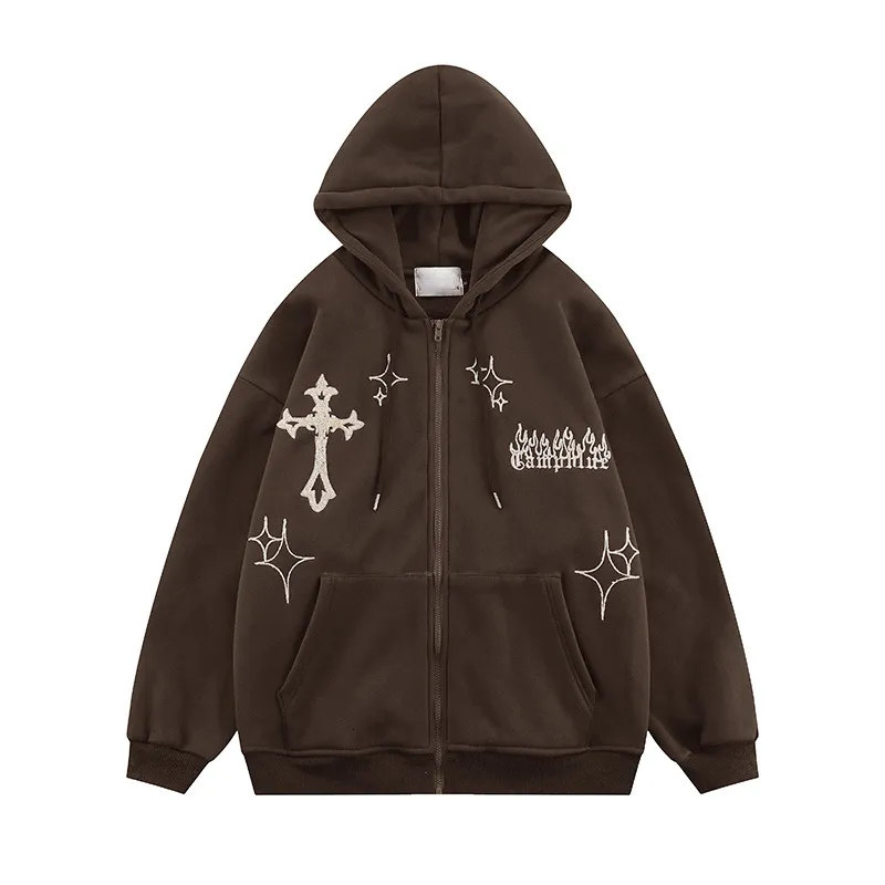 Sweat à capuche rétro Cross High Street pour homme et femme, tendance, design, tendance ..._voghion.com