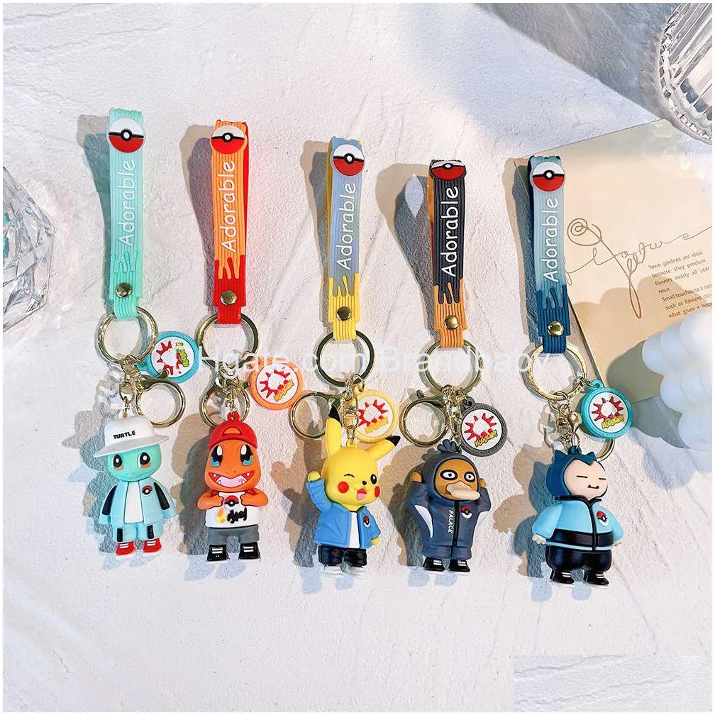 Jewelry Fashion Animation Character Keychain Backpack Dinosaur Key Ring Accessories Hanger Mti Colors Drop Delivery Baby Kids Materni Otrwj