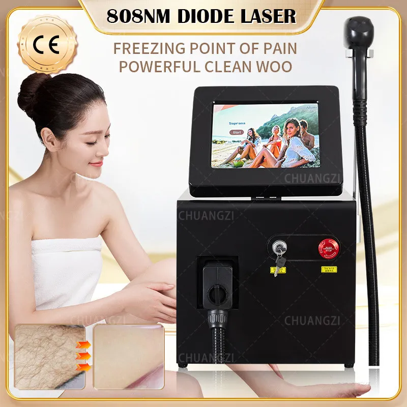 Diode Laser Machine Epilator 808nm Voor Alle Kleur Huid Icy Hand Laser Diode Ontharing Machine Ijs Platina Pijnloos Permanente