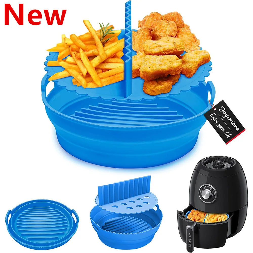 Doublures de friteuse à air réutilisables, pot en silicone, doublures en  silicone, panier rond, accessoires pour friteuse à air, 6.8 po