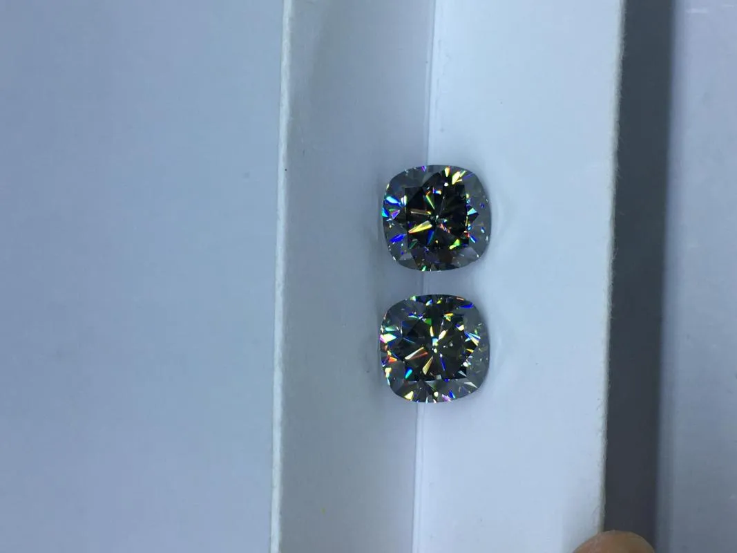 Luźne kamienie szlachetne 4x4-12x12mm holoCELE MOISSANITE hurtowy szary vvs1 GRA certyfikowane poduszka CUT Test Diamond Pozytywny