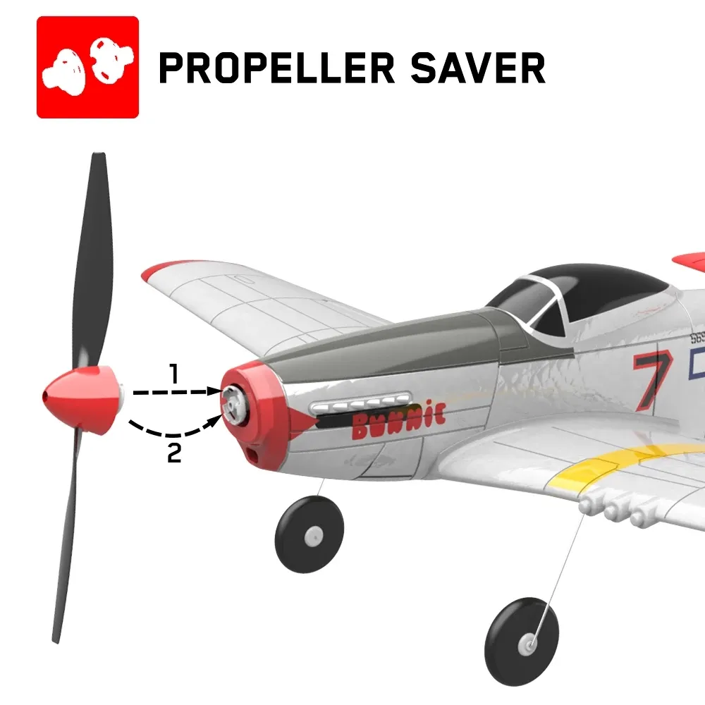 High End P 51D 4 Channel Beginner Airplane With 6 Axis Stabilizer