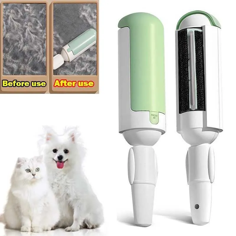 Pincéis de rolos de fiapos Escova removedora de pelos de animais de estimação Escova de pelos de animais adesiva multiuso para cães e gatos para remover rolo de adesivo coletor Escova autolimpante Z0601