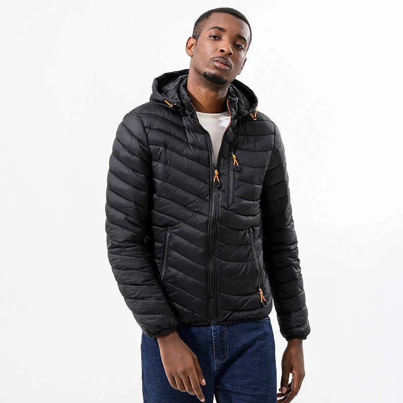 Men's packable down best sale jacket with detachable hood