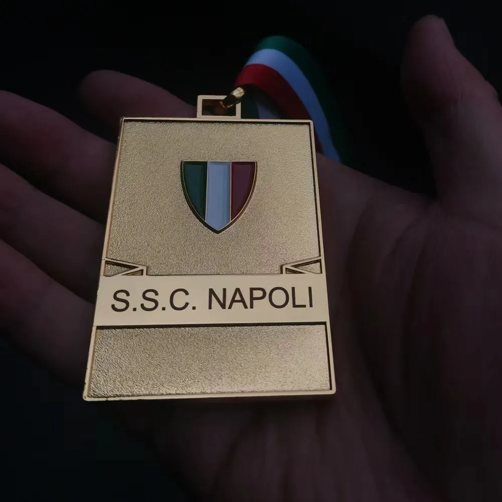 Cheerleading La saison -23 S.S.C. Médailles Napoli Médailles Serie A Médailles Dorées Métal Pour Fan Souvenirs 230531