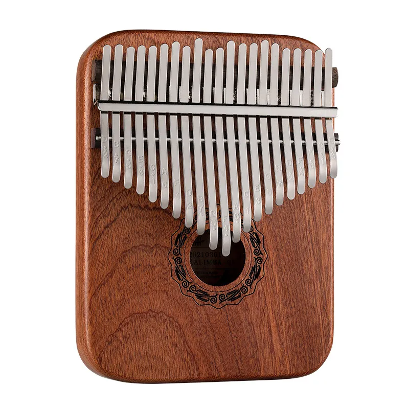 Kalimba duimpiano draagbare 21 toetsen ebbenhouten vingerpiano met stemhamer en leerinstructie instrument kerstcadeau geschikt voor kinderen