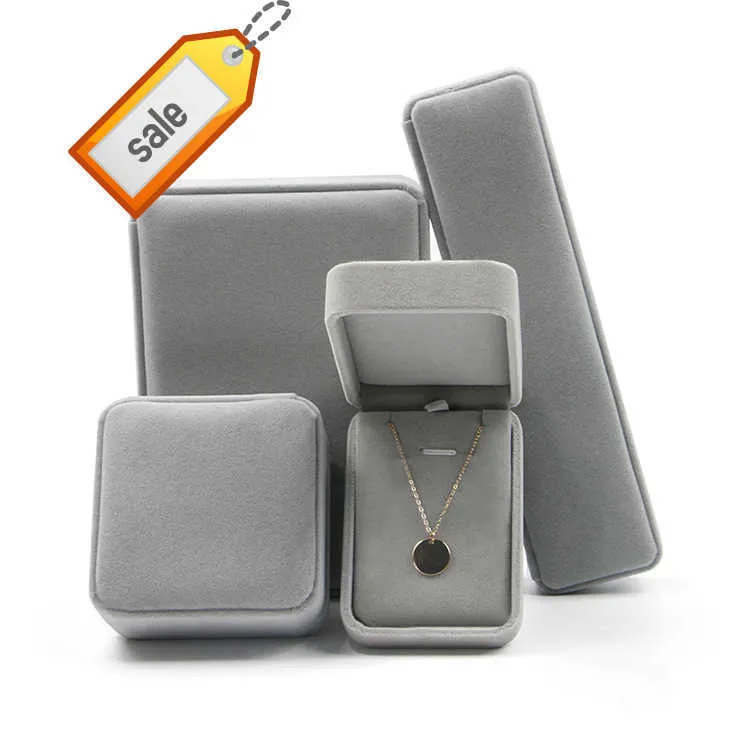 Recyclebaar sieradenpakket Fluwelen sieradendozen voor ringoorbellen Papier PU Luxe armband Oorbel Armband Kettingdozen