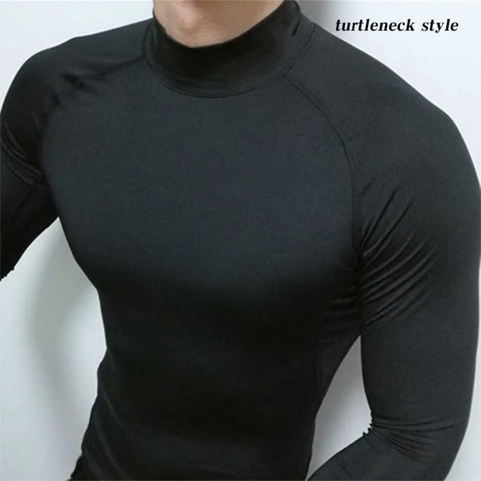 Mens Gym Shirt Male Fitness Long Sleeves T Shirt Football