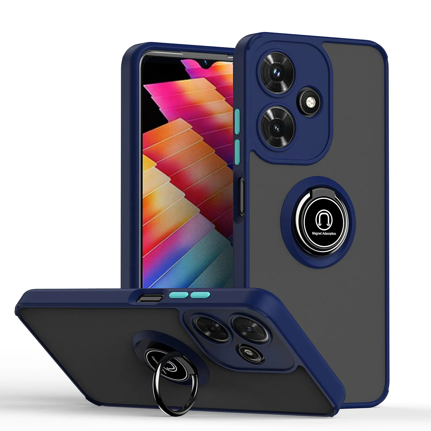 Tecno Camon 20 19 Pro Pova 5 4 3 Neo 2 Spark 10 10c 9 8c Go Case Ring Stand保護カバーのためのアーマーハード