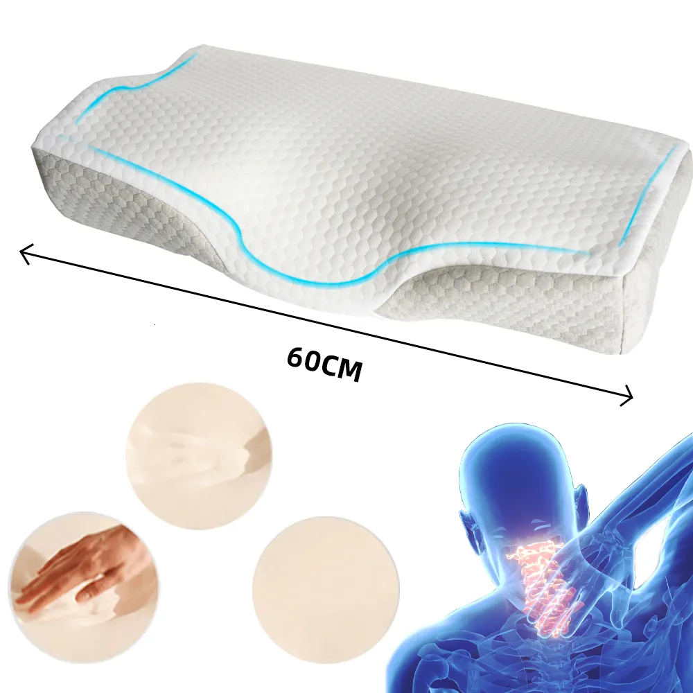 Poduszka poduszka na poduszkę ortopedyczną piankę pamięci powolne odbijanie szyi ergonomiczna poduszka w kształcie motyla relaksująca szyjka macicy 230531