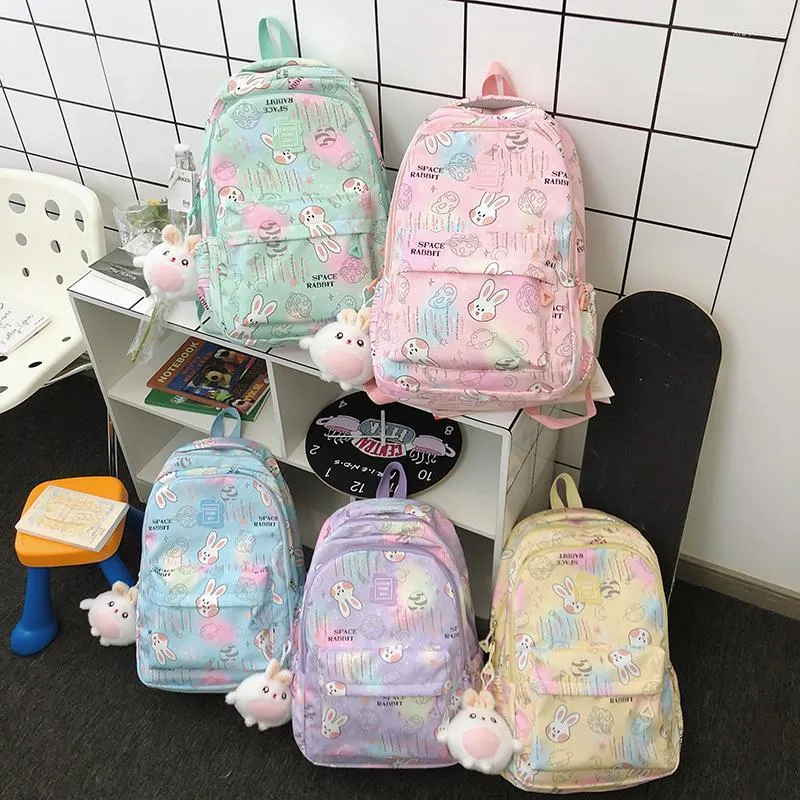 Bolsas escolares mochilas japonesas mochila kawaii saco de impressão para meninas design multi-camada de camada feminina viagens à prova d'água de mochilas de armazenamento