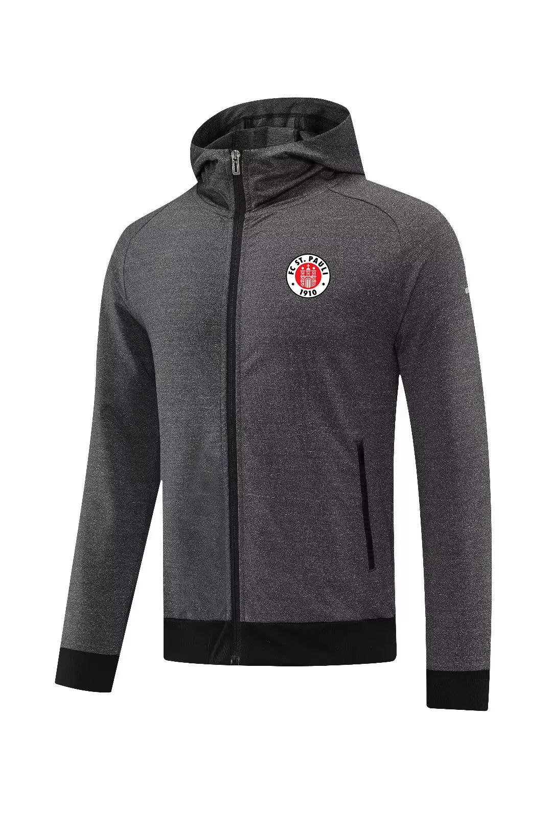 FC St. Pauli Giacche da uomo Giacca sportiva per il tempo libero Cappotto caldo autunnale Felpa con cappuccio da jogging all'aperto Camicia da cappotto sportiva casual