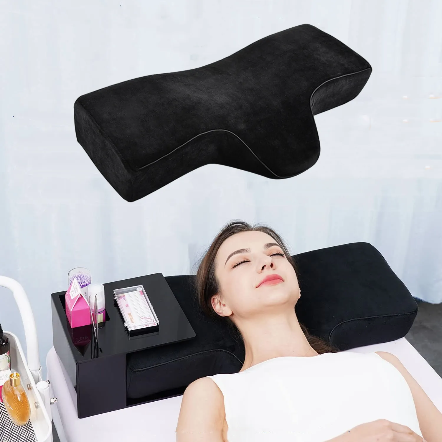 Andere Haarpflegeprodukte Memory-Schaum-Wimpernkissen für Wimpernverlängerung Ergonomische Kurve Verbessert die Halswirbelsäule Weiche Salonkissen Make-up-Wimpernverlängerungszubehör 230601