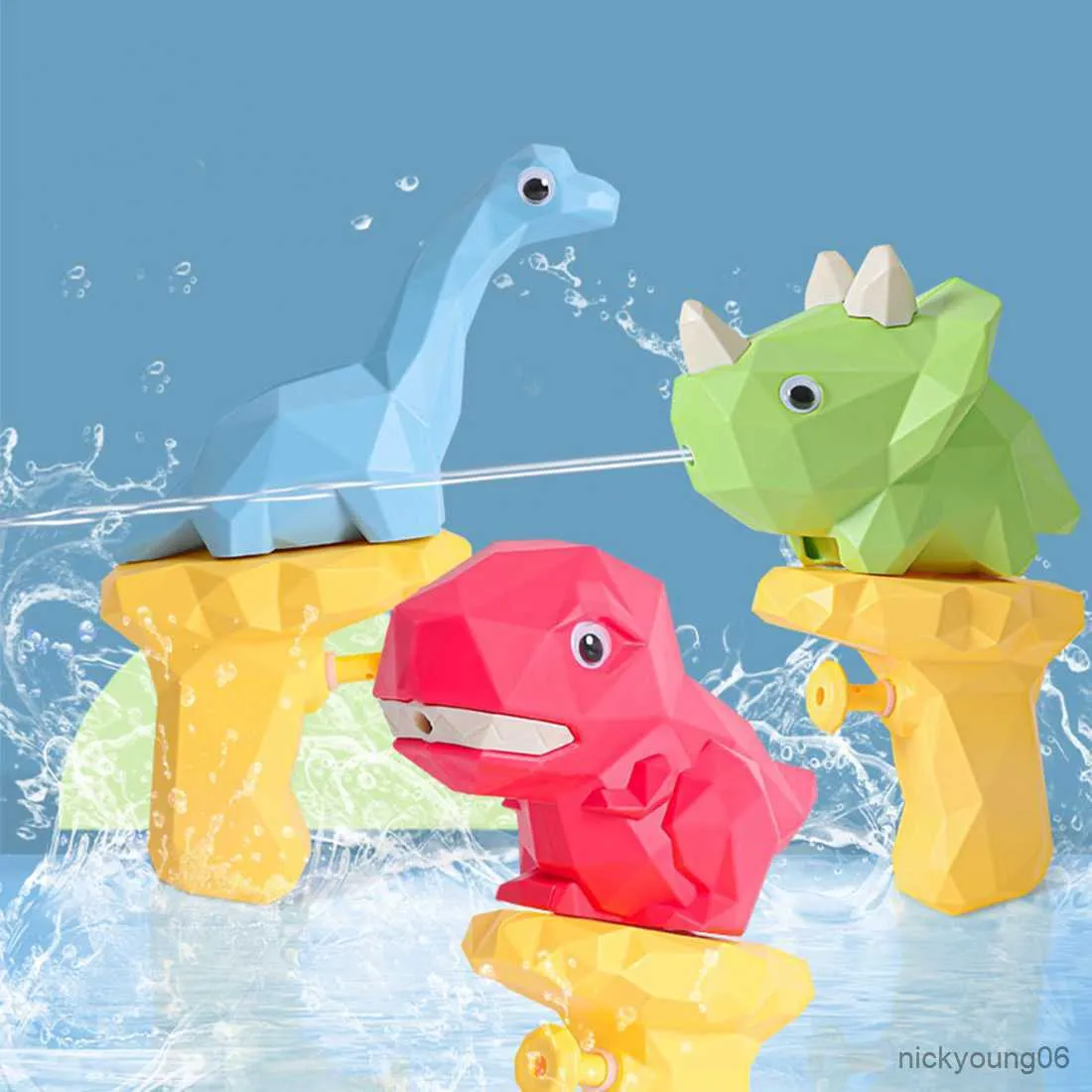 Sand Play Water Fun Dinosaur Pistols Summer Squirt Guns Toys For Children Blasters Beach Pool Party Favors Bath Kids