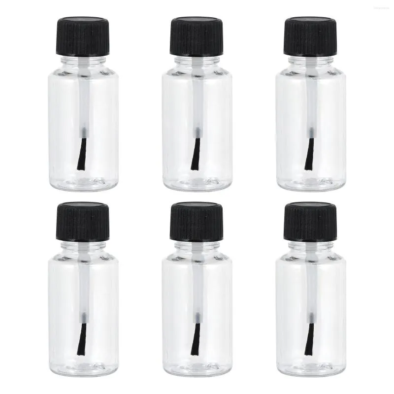 Storage Bottles Refillable Nail Polish Brush Container Clear Remover Fingernail Kit Applicator Tool