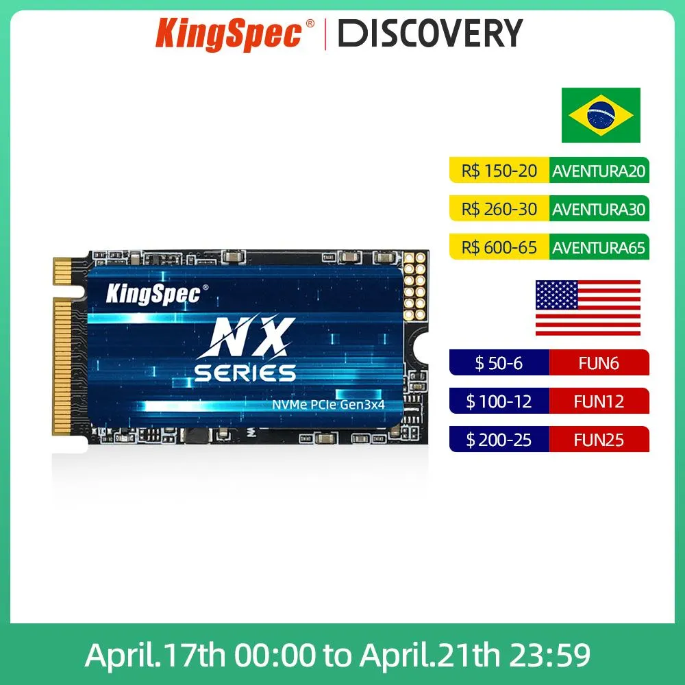 GUIDA KINGSPEC M2 NVME SSD 128GB 256GB 512GB Disk rigido 1 TB M.2 2242 PCIE M2 NMVE Drive a stato solido interno per laptop desktop