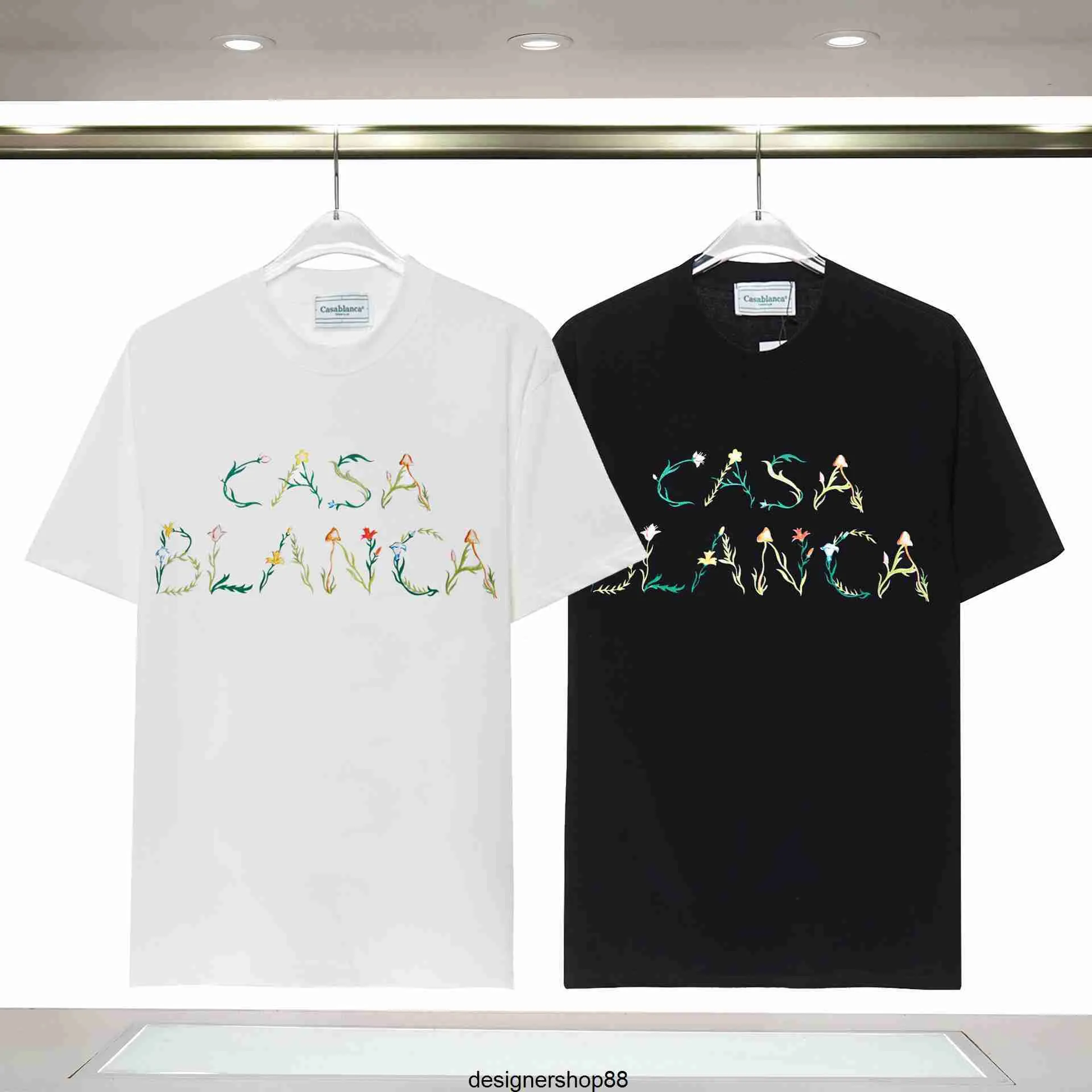 Ceseblanca mäns t-shirts sommar high street short hylsa casual mode blommig alfabettryck och kvinnors besättning hals t-shirts