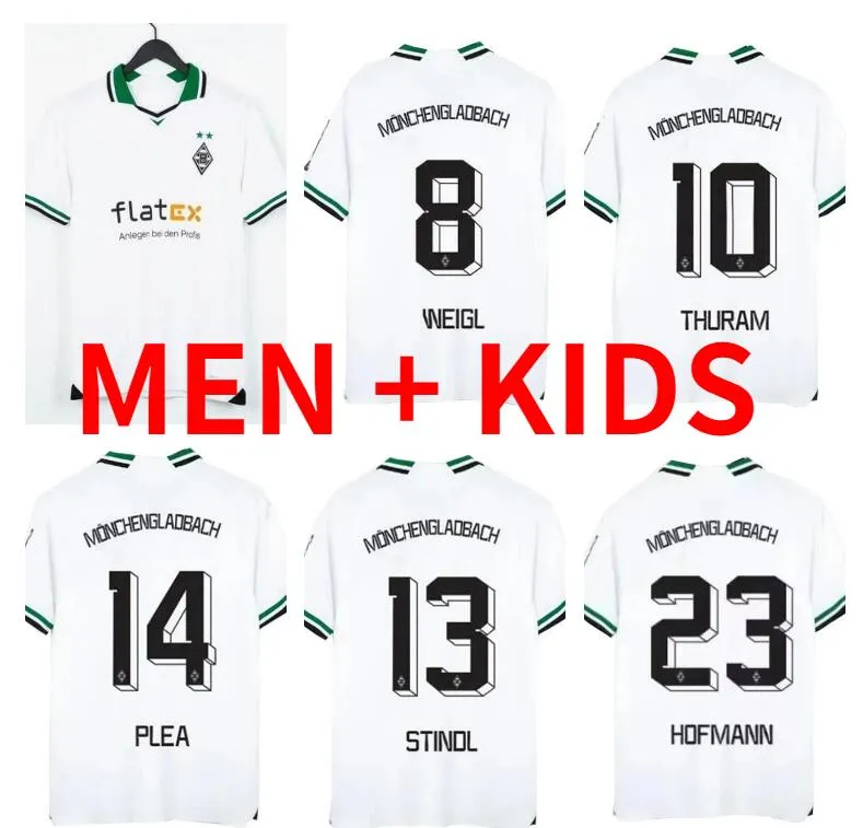 23 24 Borussia Monchengladbach voetbalshirts 2023 2024 home Gladbach ELVEDI PLEA ZAKARIA NEUHAUS GINTER THURAM MEN KIDS KIT football SHIRT Men kids kit