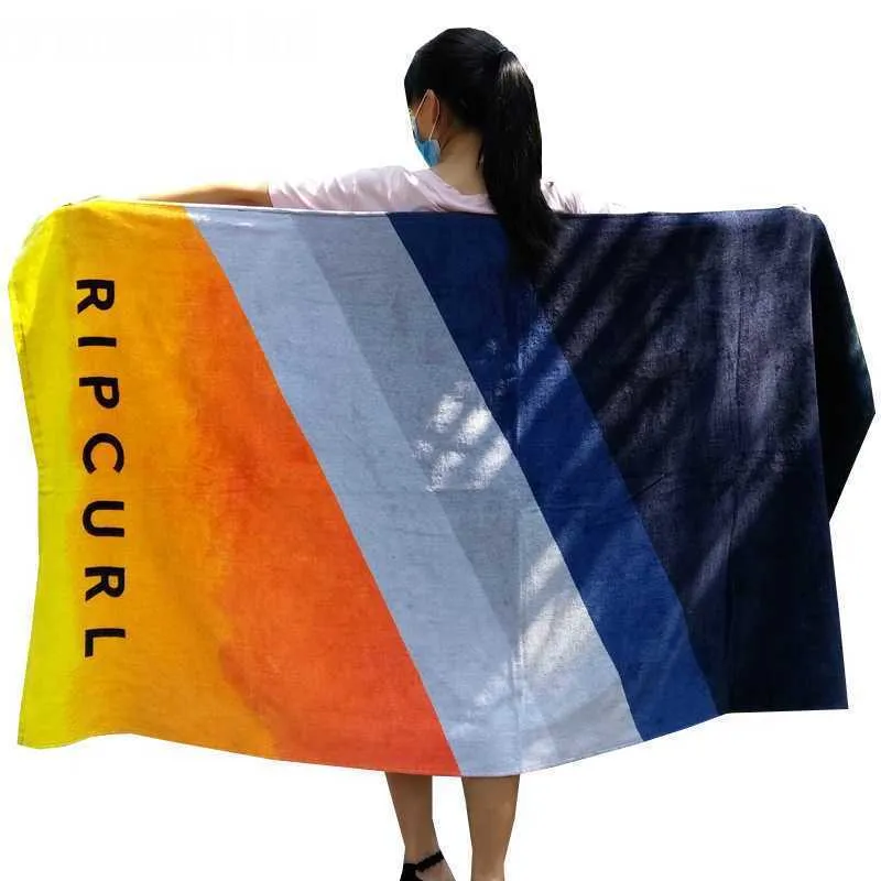 Toalha de praia Rip Curl Surfing Trend Brand Toalha de banho de algodão pura é absorvente macia e pode ser usado para nadar e tomar sol para homens e mulheres toalhas de praia grande 170*90cm