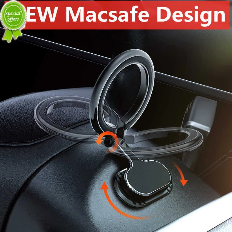 Bilmagnetisk biltelefon Holder Stand Dashboard Magnet Car Bracket Mount GPS Mobile MacSafe Support i bilen för iPhone Huawei Samsung