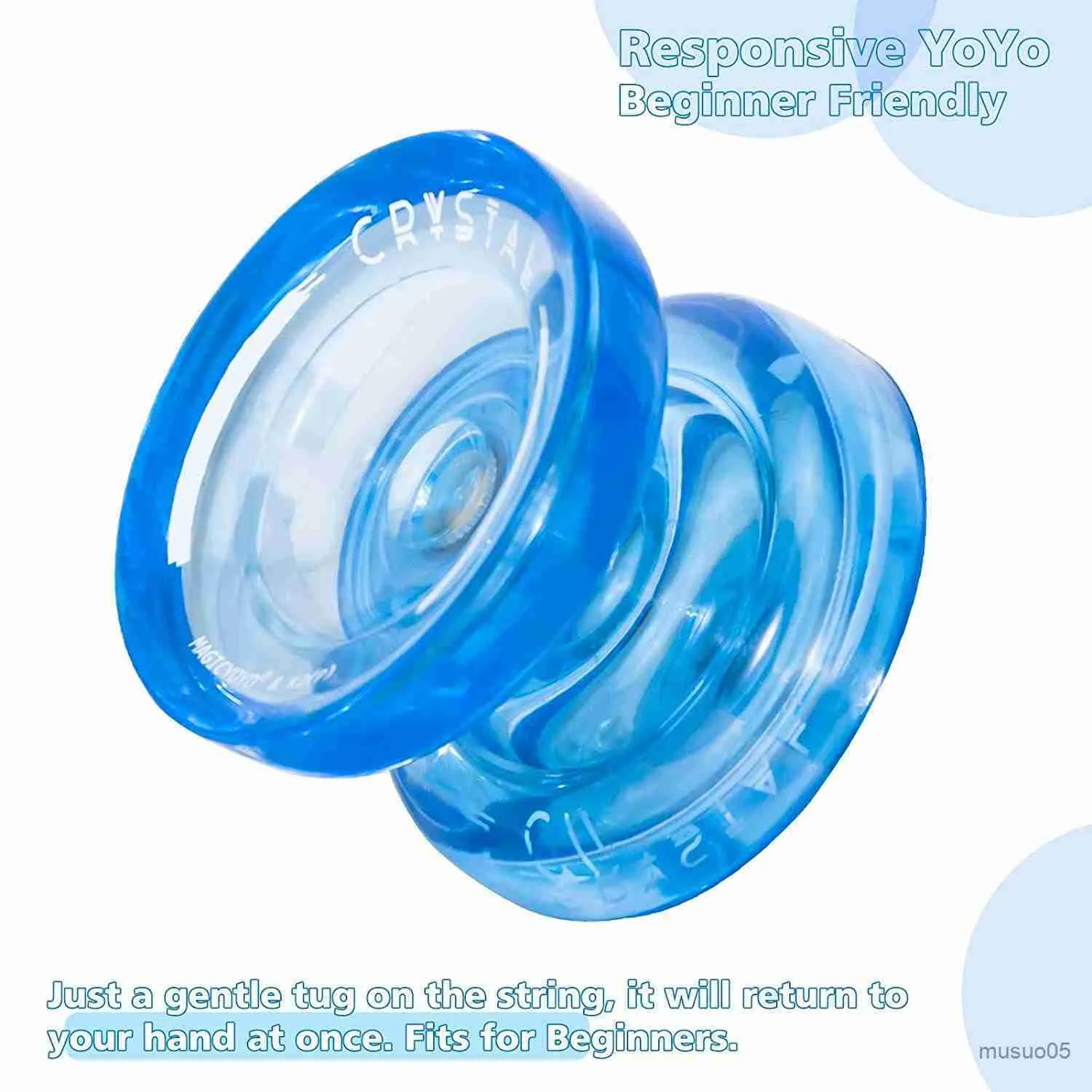 Yoyo artı kristal duyarlı yoyo amacıyla yo-yo-yo-yo-yo, ara mavi için tepkisiz bir rulman ile