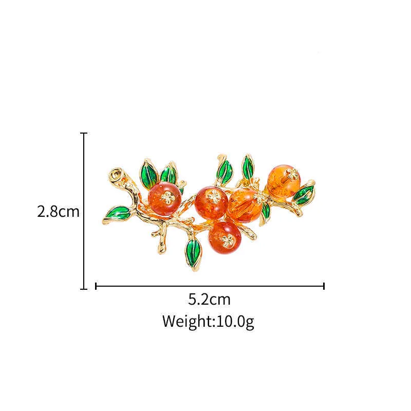 Stift broscher weimanjingdian ny ankomst orange granat bröstkammar kläd set smycken g230529