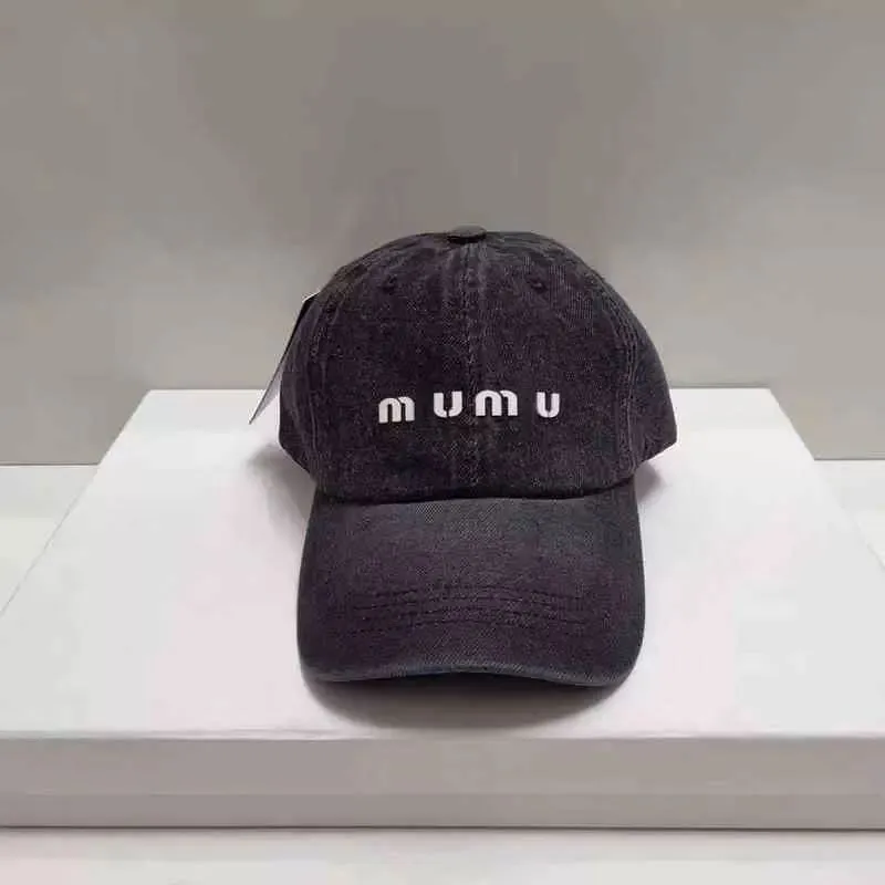 MIU hip Denim Baseball Cap for Women and Men Casual Snapback Hats with Letters Sun Visor and Adjustable Back Closure Great for Summer and Autumn
