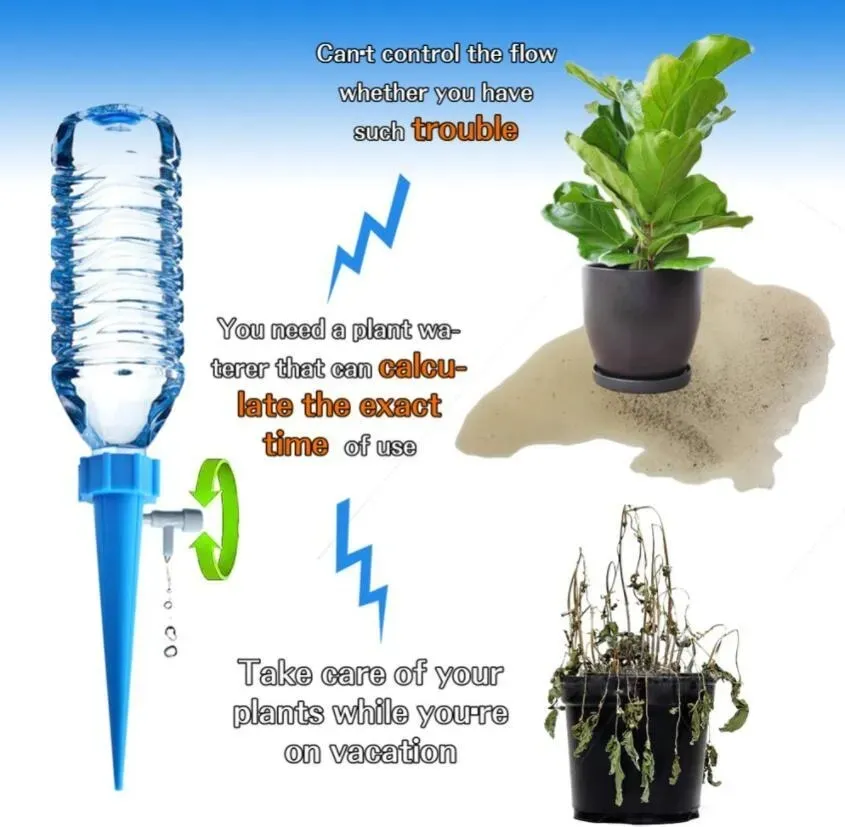 Attrezzature per l'irrigazione Auto Drip micro Irrigazione Sistema di irrigazione Dripper Spike Kit Giardino Pianta domestica Fiore Irrigatore automatico Strumenti per risparmio energetico in vaso