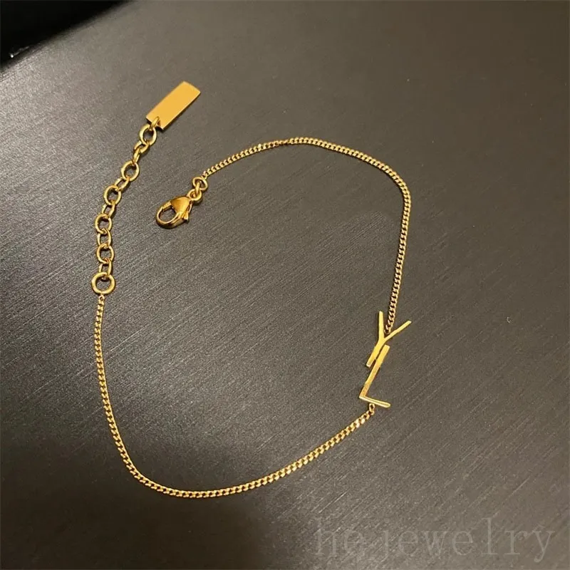 Charmante vergulde gouden armband dames zilveren rose gouden kleur pulsera hiphop sieraden brief speciale accessoires liefde armbanden schakelketting mode ZB018 F23