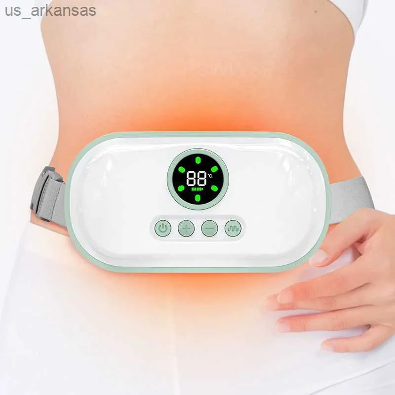 Almohadilla de calefacción menstrual Dismenorrea abdominal Cinturón cálido Alivio Calambres Dolor 5200mAh Masaje vibratorio Dispositivo de cinturón eléctrico L230523