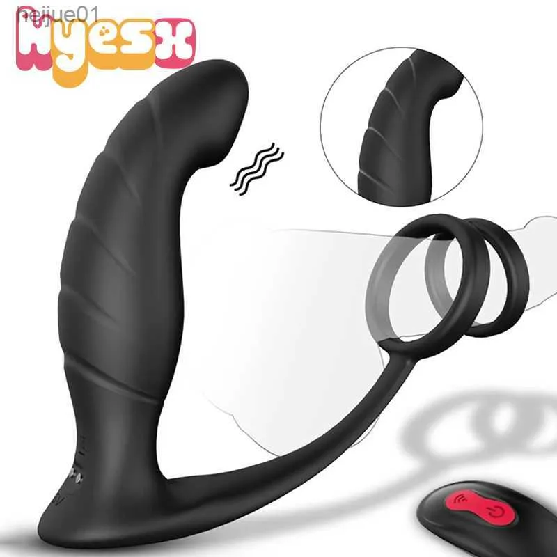 Male Anal Plug Prostate Massage Vibrator With Semen Lock Ring Wireless Remote Control Butt Plug Sex Toys for Men Gay Masturbator L230518