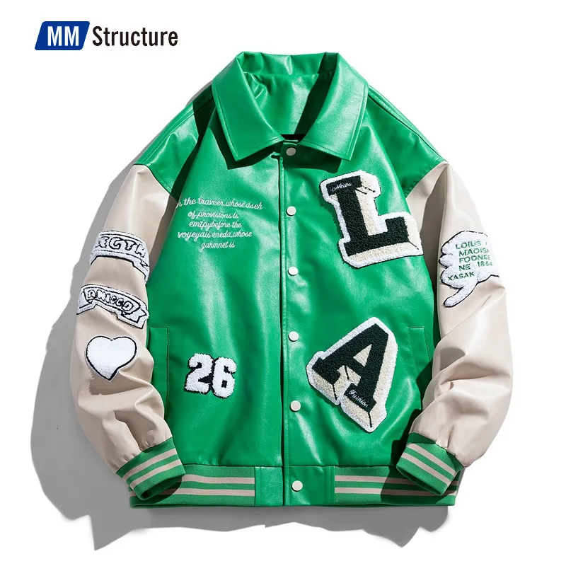 Mannen Jassen Heren Letters Borduren Patchwork Harajuku Varsity Jacket Air Pilot Overjas Baseball Jassen Mannelijke Hip Hop Mannen Varsity Jacket 230531