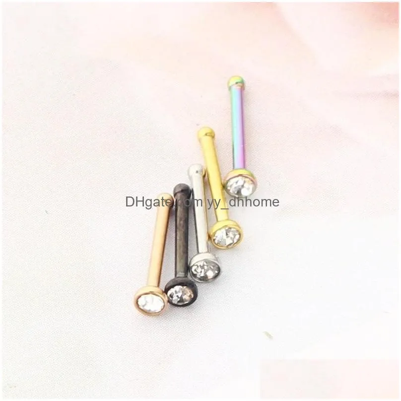 nose ring studs jewelry set surgical steel hoop rings pack nostril piercing jewel for women men