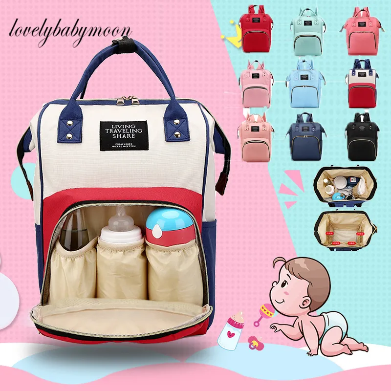 Windeltaschen Große Kapazität Windel Rucksack Tasche Mama Baby Mama Multifunktions Wasserdichte Outdoor-Reise Für Pflege 230601