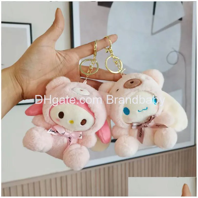 Bijoux mignon Animation porte-clés en peluche poupée cannelle porte-clés voiture pendentif livraison directe bébé enfants maternité accessoires Otram