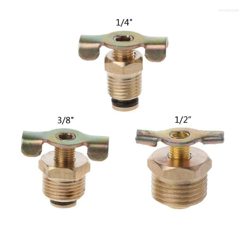 Rubinetti per lavabo da bagno Maschio NPT 1/4 "3/8" 1/2 '' Compressore d'aria Scarico stile alato per VALVOLA con T-Hand