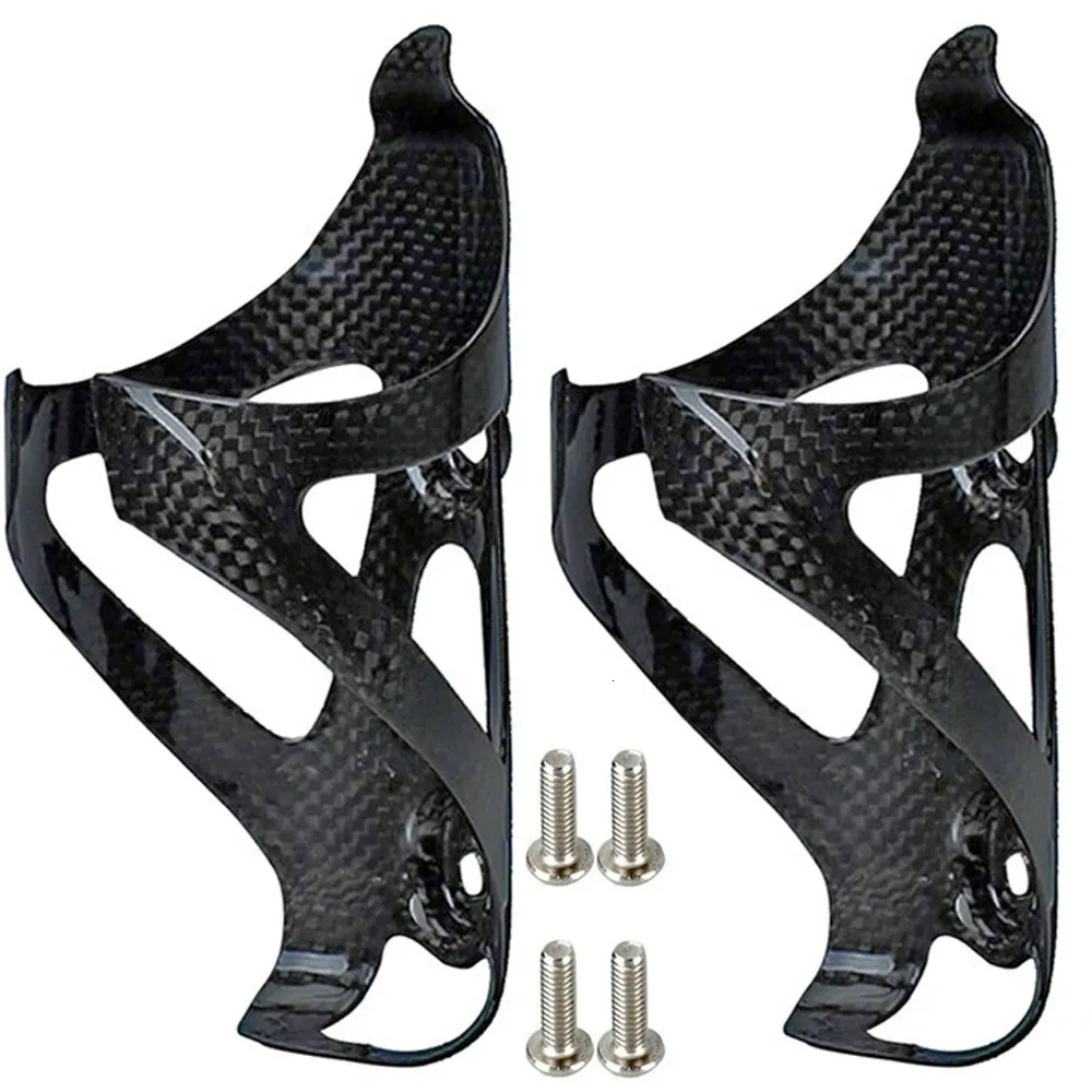 Vattenflaskor Burar Bicycle Bottle Holder Full 3K Carbon Fiber Super Light Road/Mountain Bike Cycling Water Flaskor Burhållare Matt Glossy 230531