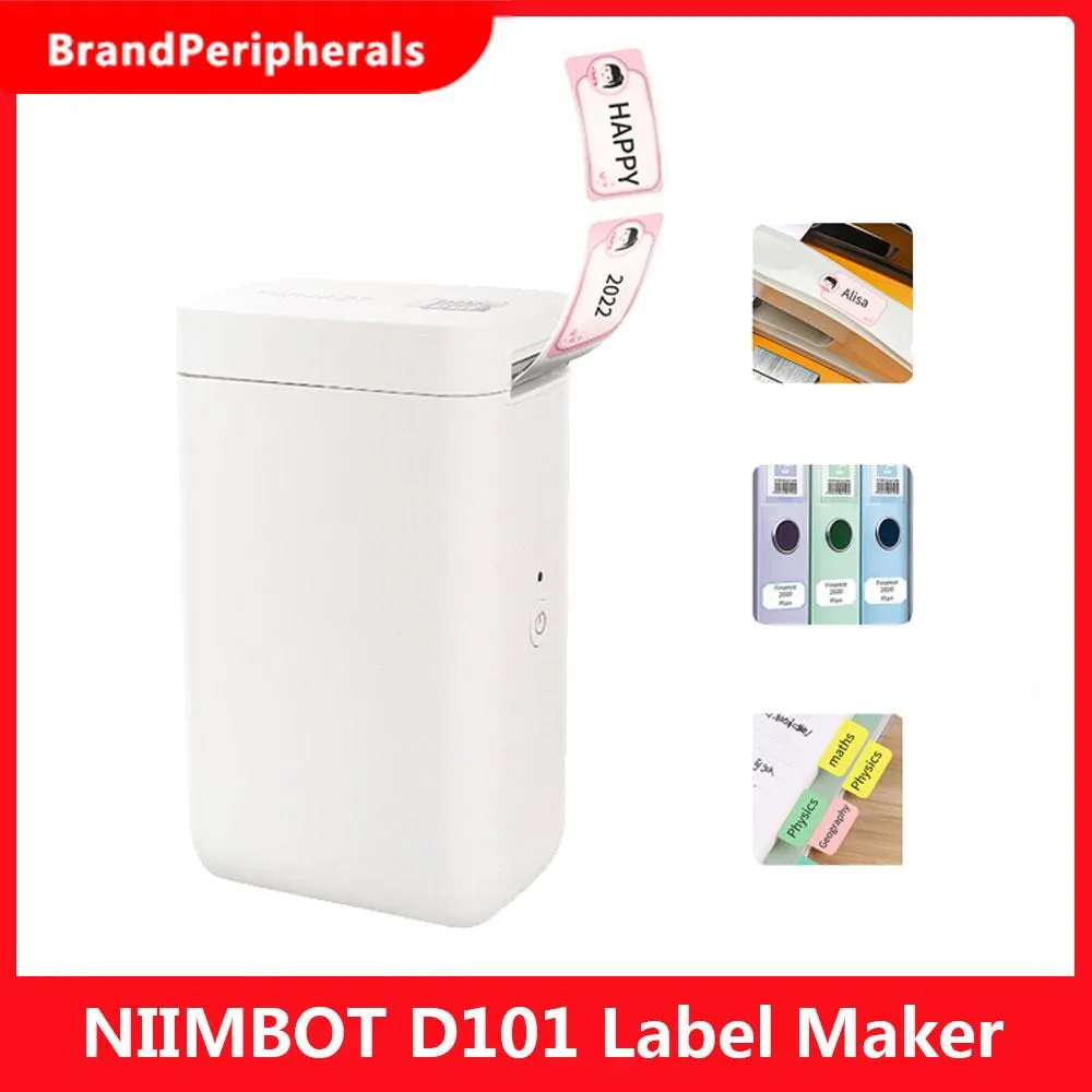 Imprimantes Niimbot D101 MACHER MACHE MINI MINI POCKE THERMAL Labe Imprimante tout dans une largeur d'étiquette BT 1025 mm compatible avec iOS Android