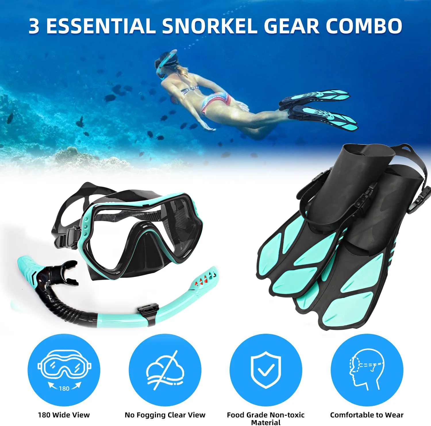 DHgate.com:Professional Silicone Inflatable Diving Mask with Neutral ...