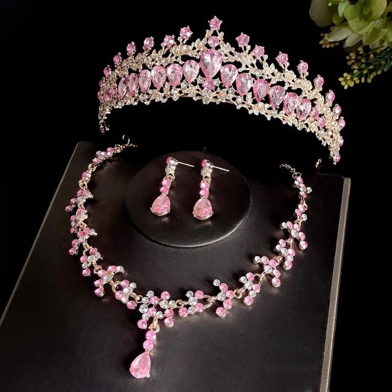 Swarovski Crystal Pink Crystal Jewellery Necklaces, Earrings, Bracelets and  Hairpieces