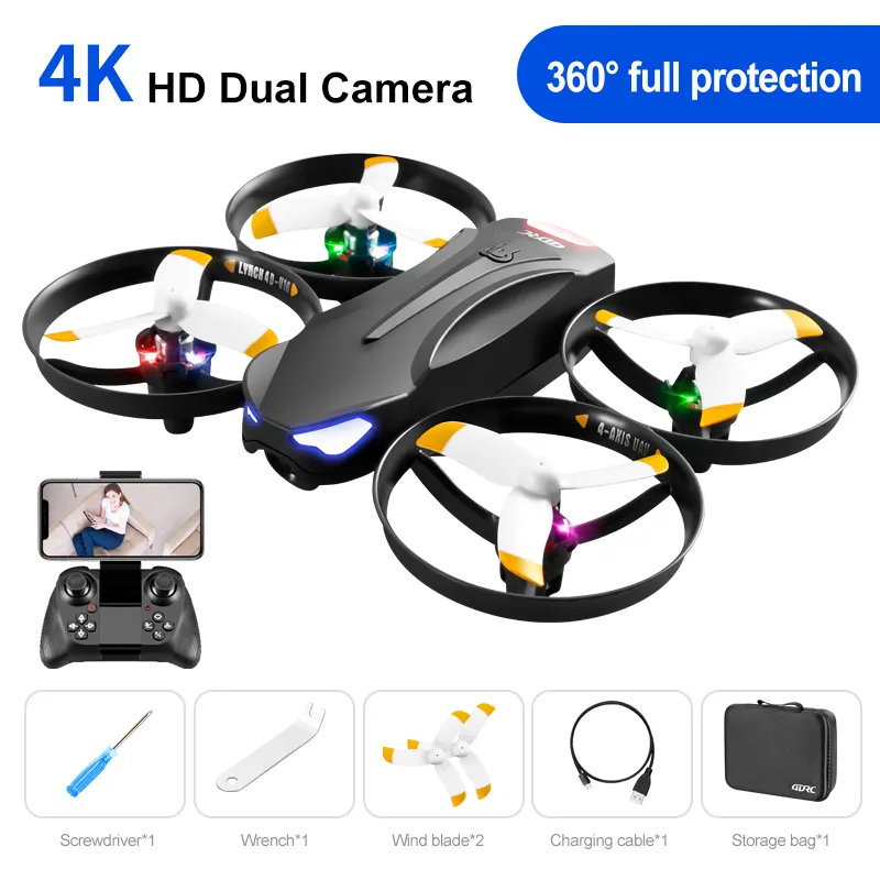 V16 Drone 6K Yrke HD Wide Vinkle Camera 1080p WiFi FPV Drone Dual Camera Altitude Hold Mini Drönes RC Helicopter Toys Gift