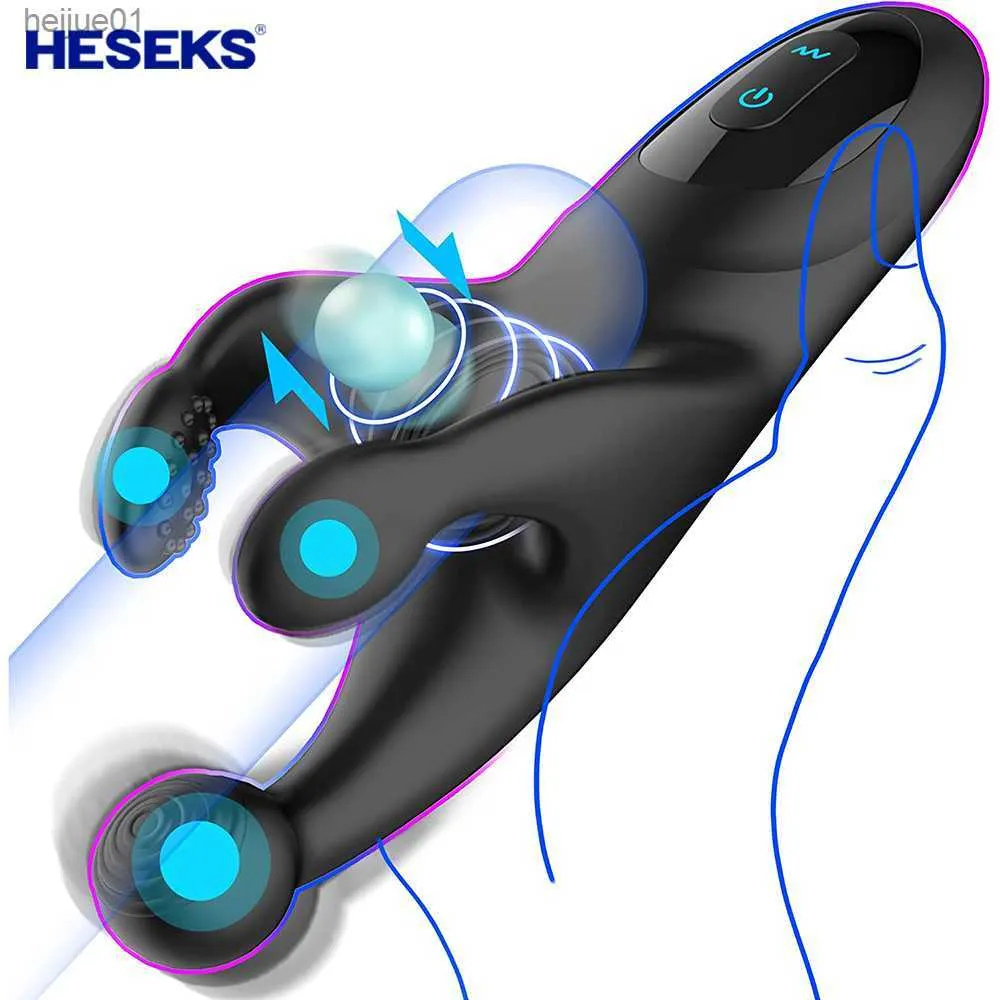 HESEKS Vibrant Masturbateur Masculin Vibrateur Électrique Pénis Masseur Retard Entraîneur Exerciseur Vibrations Stimulateur Sex Toy Pour Hommes L230518