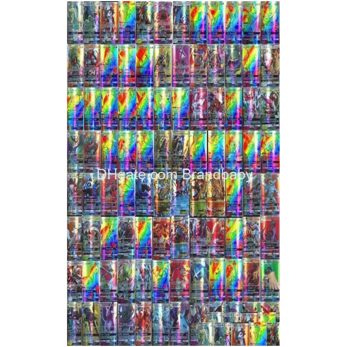 Kaartspellen 100Pc 1 Pack Flash Pokemon Collectie Bordspel Willekeurige Geschenken Voor Kinderen Y1212270J Drop Levering Speelgoed Puzzels Dhwhv