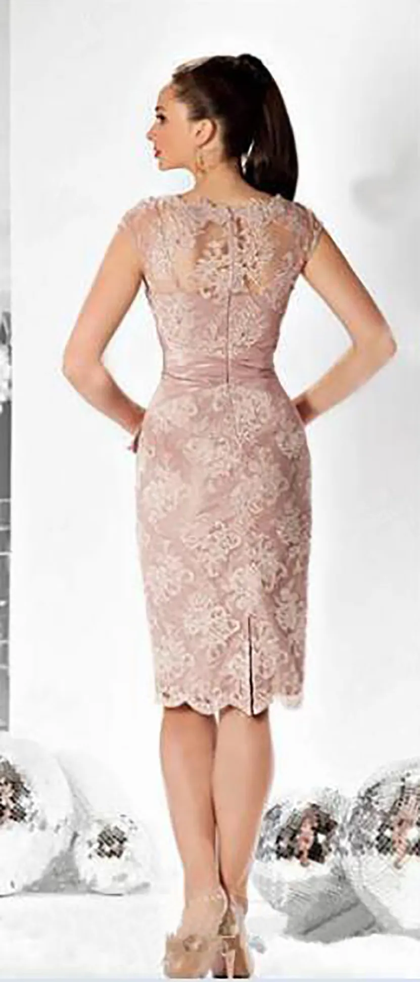 chinese dress ladies Monique Lhuillier Jewel-Neck Sleeveless Printed Lace Sheath Midi Dress, Peony Multi, Women's, 14, Sheath Dresses