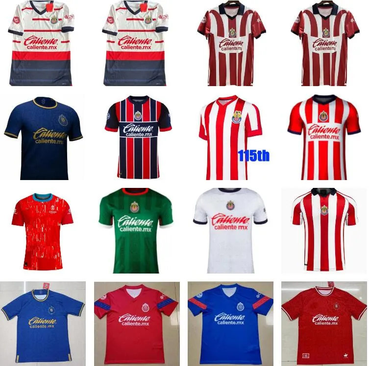 2023 2024 Chivas de Guadalara Soccer Jerseys 200周年記念22 23 24 Liga MX I. Brizuela A. Vega J. Sanchez S. Flores Football Shirt T F. Beltran Gonzalez G.