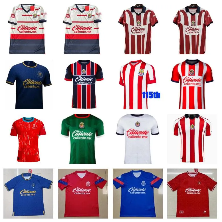 22 23 24 Chivas de Guadalara Jerseys 2023 2024 A.Zaldivar Calderon J.Ias Brizuela A.Vega F. Beltran Home Away Aarado Hombre Esports Football Shirt