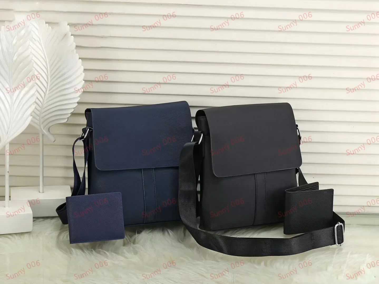 2-delige crossbodytas met één riem, portemonnee, luxe aktetassen, bestandspakket, postbodetas, designer visitekaartjeshouder, accessoires, laptoptassen