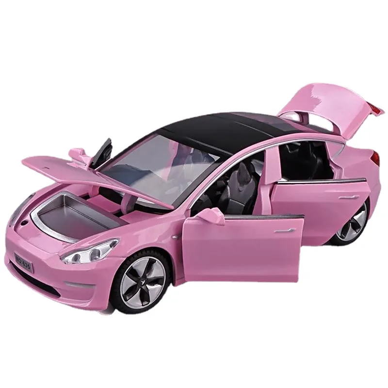 132 Full Scale Tesla Model Y, Model 3, And Model X Alloy Die Cast Toy